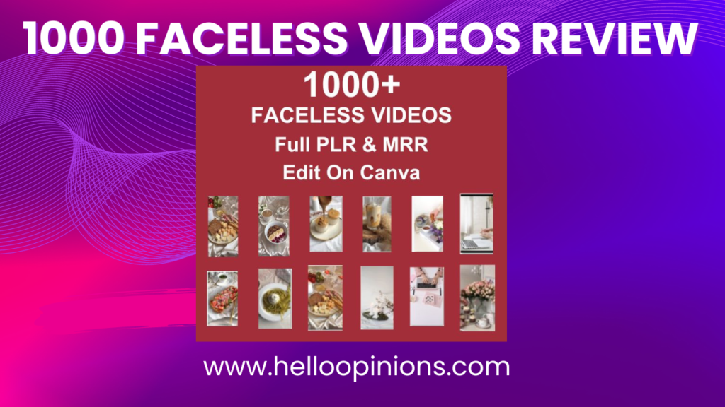 1000+ Faceless Marketing Reel Videos Review